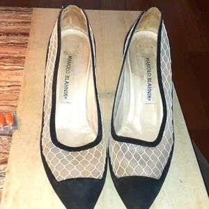 MANOLO BLAHNIK SEE THROUGH  HEELS NRMINT CONDITION